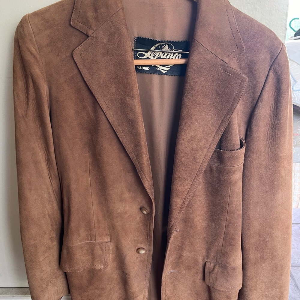 Lepanto Brown Suede Blazer